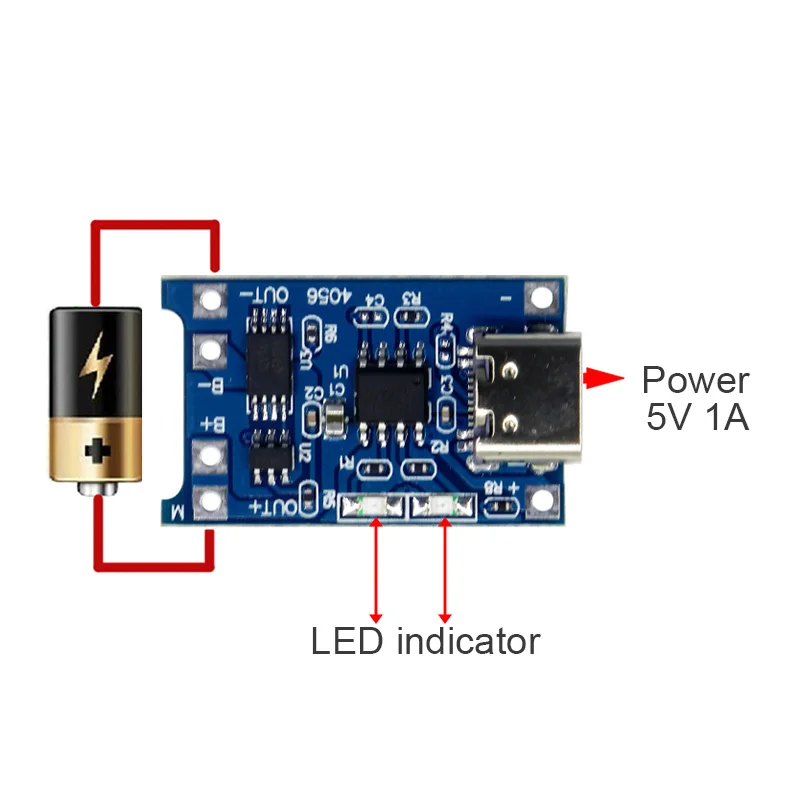 DIY Type-C Micro USB 5V 1A 18650 TP4056 moduł ładowarki baterii litowej płytka ładująca z ochroną dwa w jednym