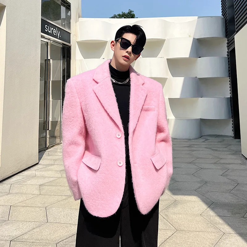 Y2K Pink Casual Suit Shoulder Padded Thickened Jacket wedding suits for men men clothing men mens blazer jacket coat men