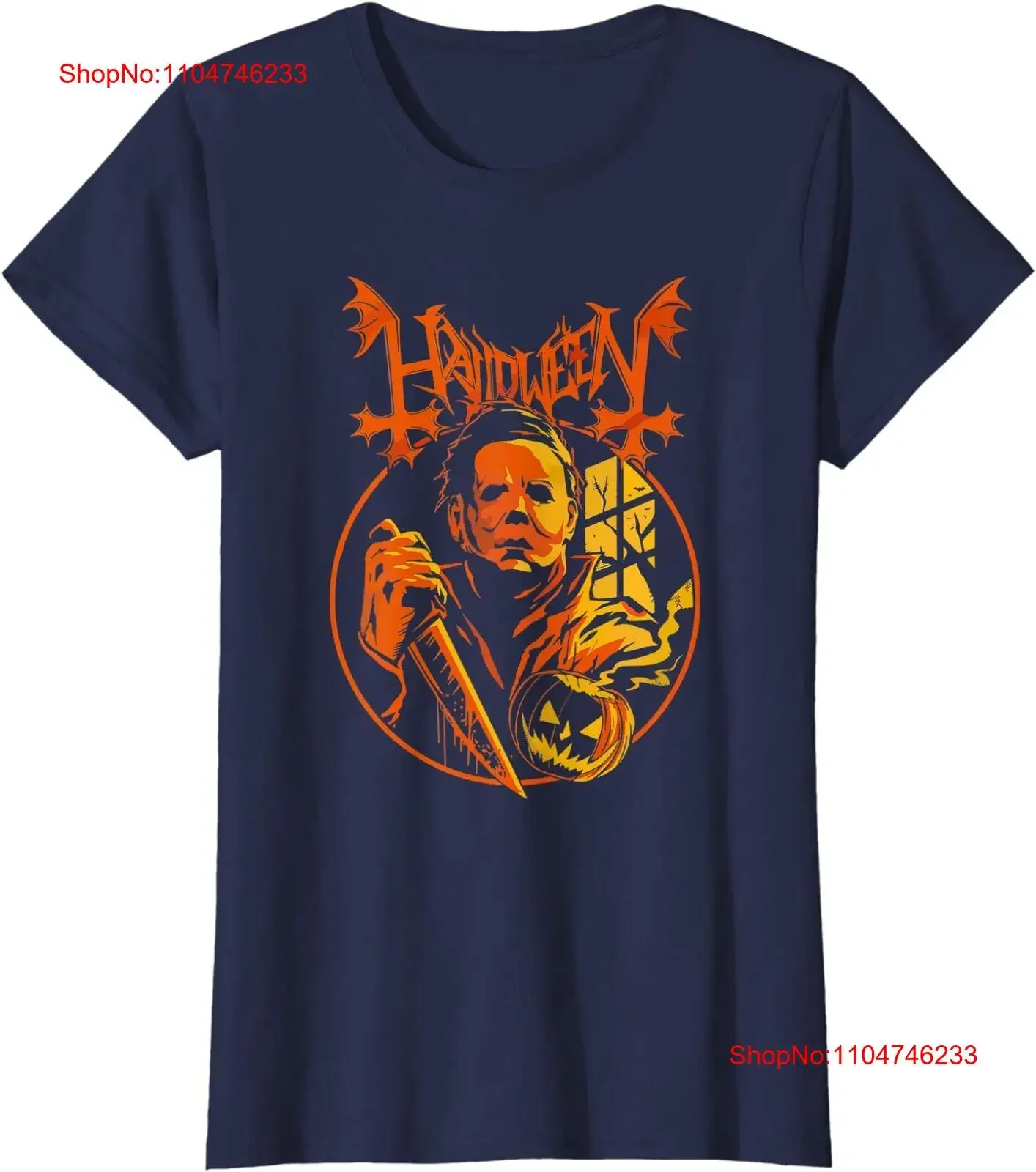 

Halloween Movie Scary Creepy Horror T Shirt Ladies' Crewneck vintage Washed Versatile fashion Soft Casual homme Stylish