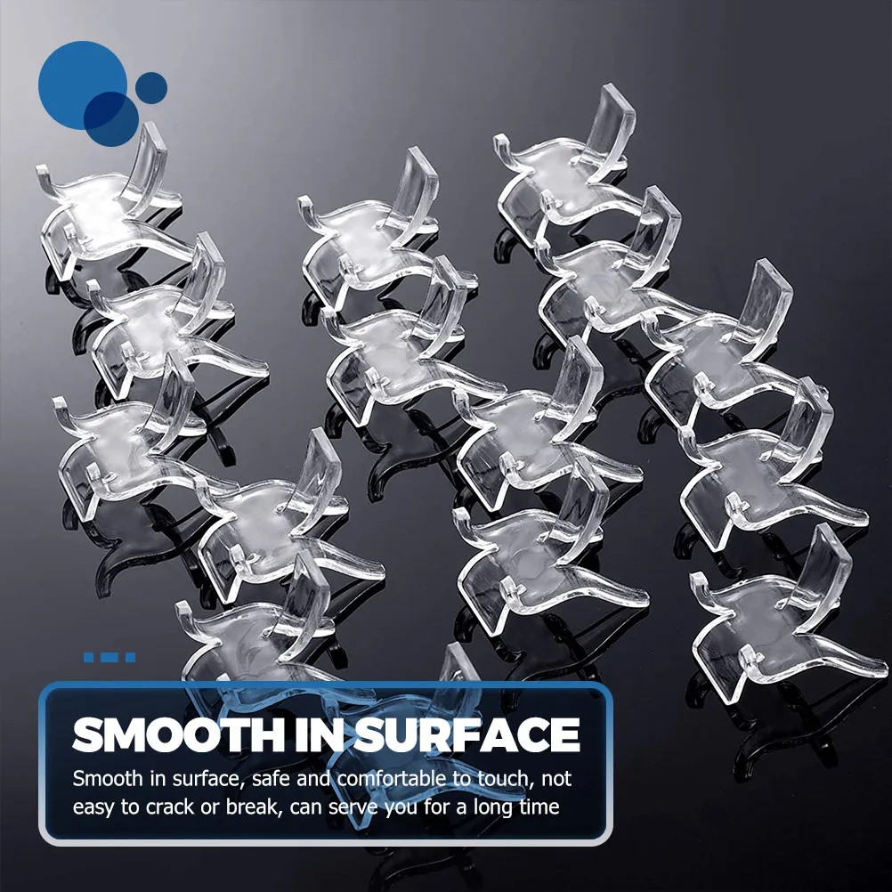 

Набор из 24 прозрачных акриловых подставок-пьедесталов для декоративных камней, кристаллов, геодов, срезов агата