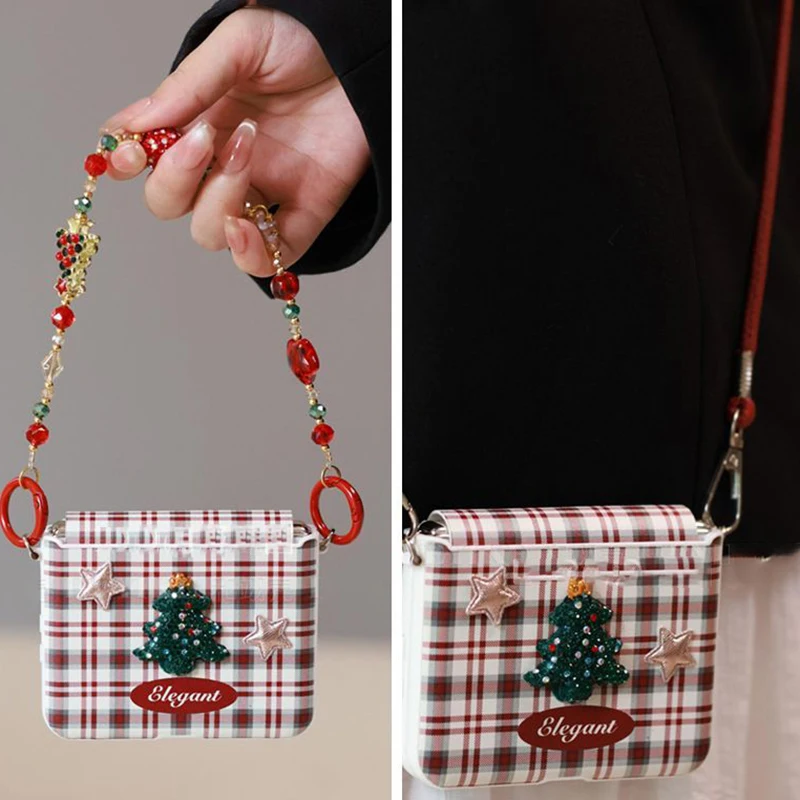 

Bling Christmas tree Case case for Xiaomi Mix Flip/Xiaomi Mix Flip2 Cute Red Gid Leather Cover Women