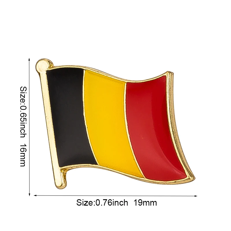 Belgium Flag Badge Brooch Natinal Lapel Pins Flag Lapel Pins Country Flag Badge