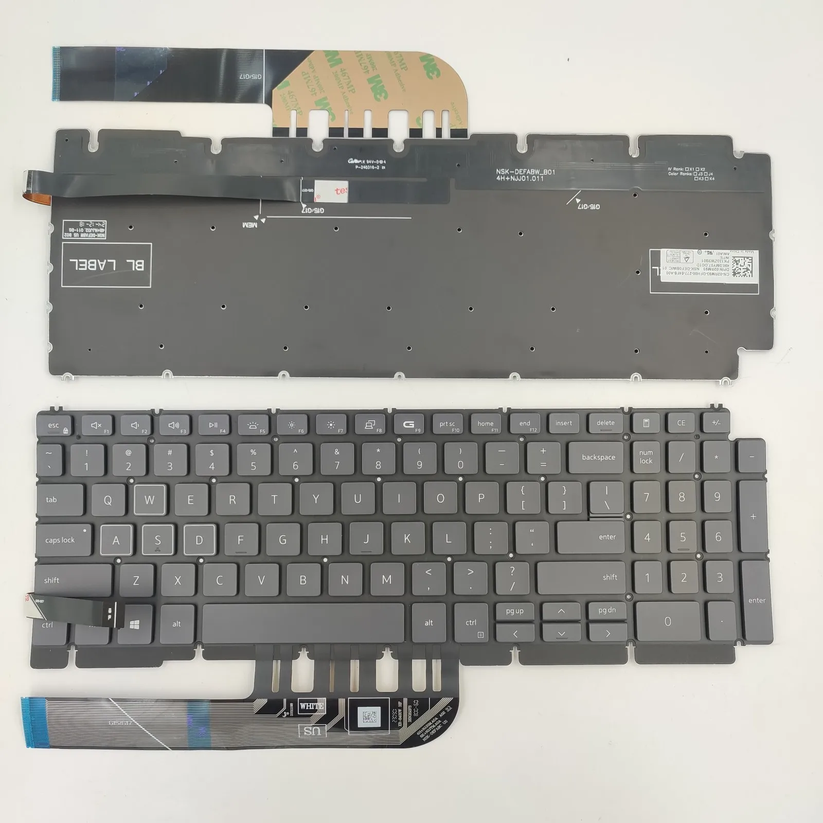 

US RU Layout for Dell G15/5510/5511/5515/5590/5591/5520/5525/P105F laptop keyboard