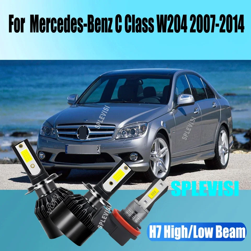 deal for Upgrade Commuters LED Headlight High Low Fog H7 H7 H11 For Mercedes-Benz C Class W204 2007 2008 2009 2010 2011-2014