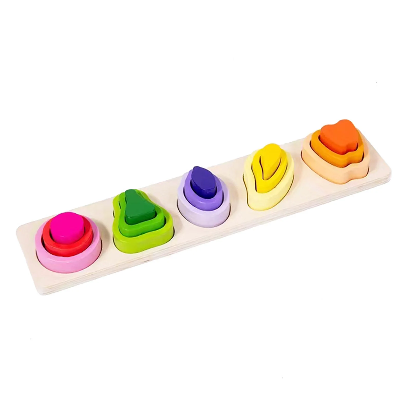 Jouets de tri en bois colorés pour enfants, jouets empilables, matériau sûr, forme géométrique, cadeaux