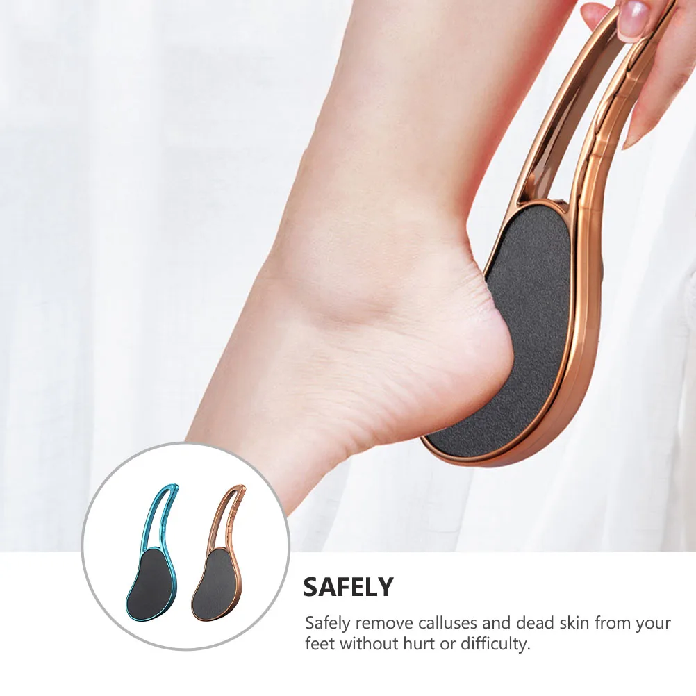 

2pcs Foot Grinder Callus Remover Pedicure File Scrubber Kit Hard Skin Remover Foot Care Tool Anti Slip Handle Nail File Smooth