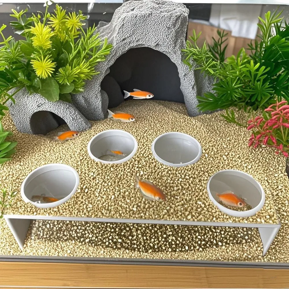 

Underground Corner Tunnel for Aquarium Cave/Fish Tank - ABS Plastic, Ideal for Breeding & Play for Aquatic Pets