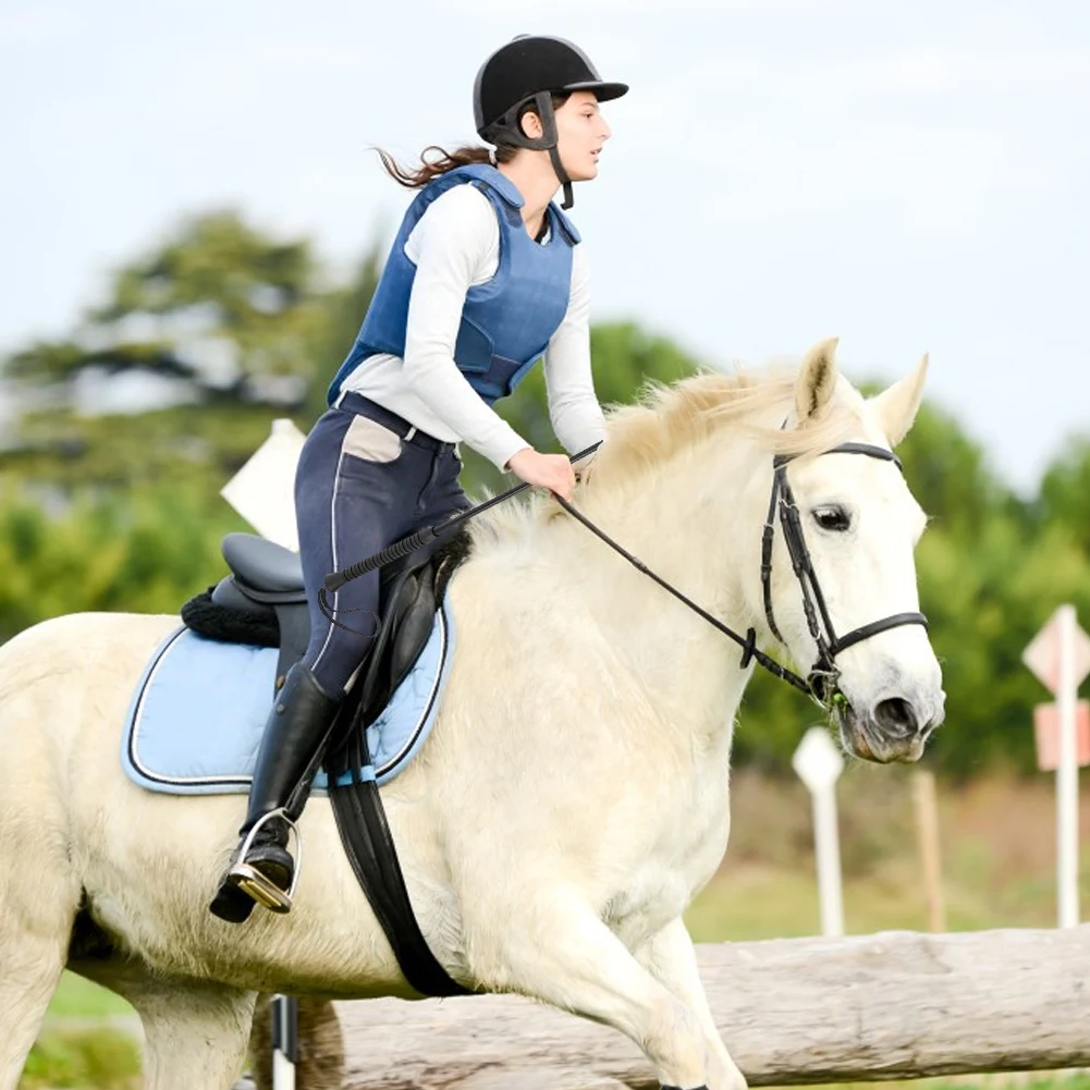 Látigo de caballo de entrenamiento ecuestre de 21 pulgadas con mango, cultivo de caballo de equitación, cuero PU para deportes ecuestres