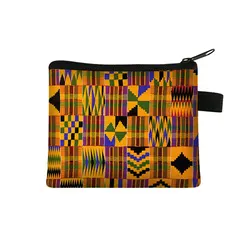 Bolso de poliéster con estampado Retro para niños, bolsa de almacenamiento de monedas Simple, monedero de mano, monedero, Mini bolsa Monnaie para mujer