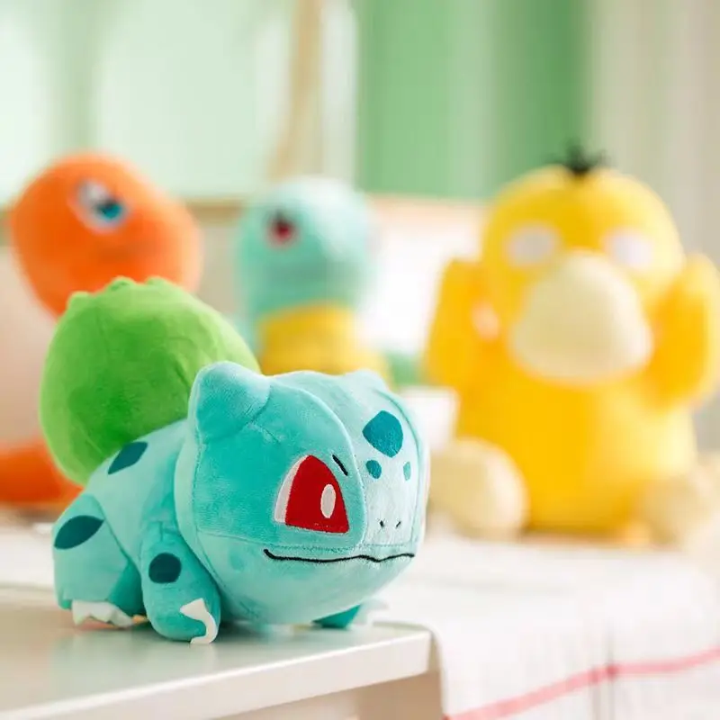 بقعة لطيف حوش الجيب بيكاتشو بيكاتشو تشارماندر Bulbasaur السنجاب Psyduck Eevee أفخم أفخم الحيوان Peluche ألعاب من نسيج مخملي دمية