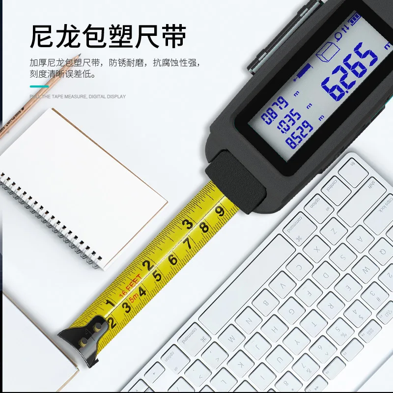 Meter digitaal display laserafstandsmeter meetlint hoge precisie infrarood elektronische liniaal mini box liniaal afstandsmeter