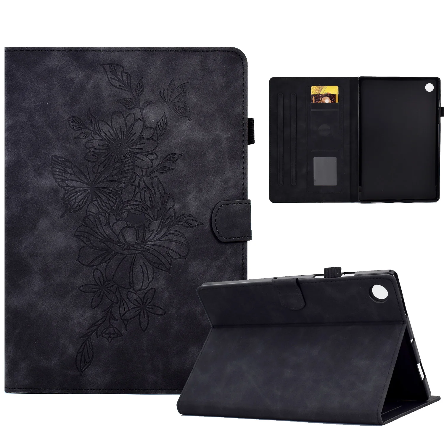 Flip leather butterfly embossing Card slot wallet Cover For Huawei MatePad T 10 Case 9.7 inch shockproof Tablet protective cover