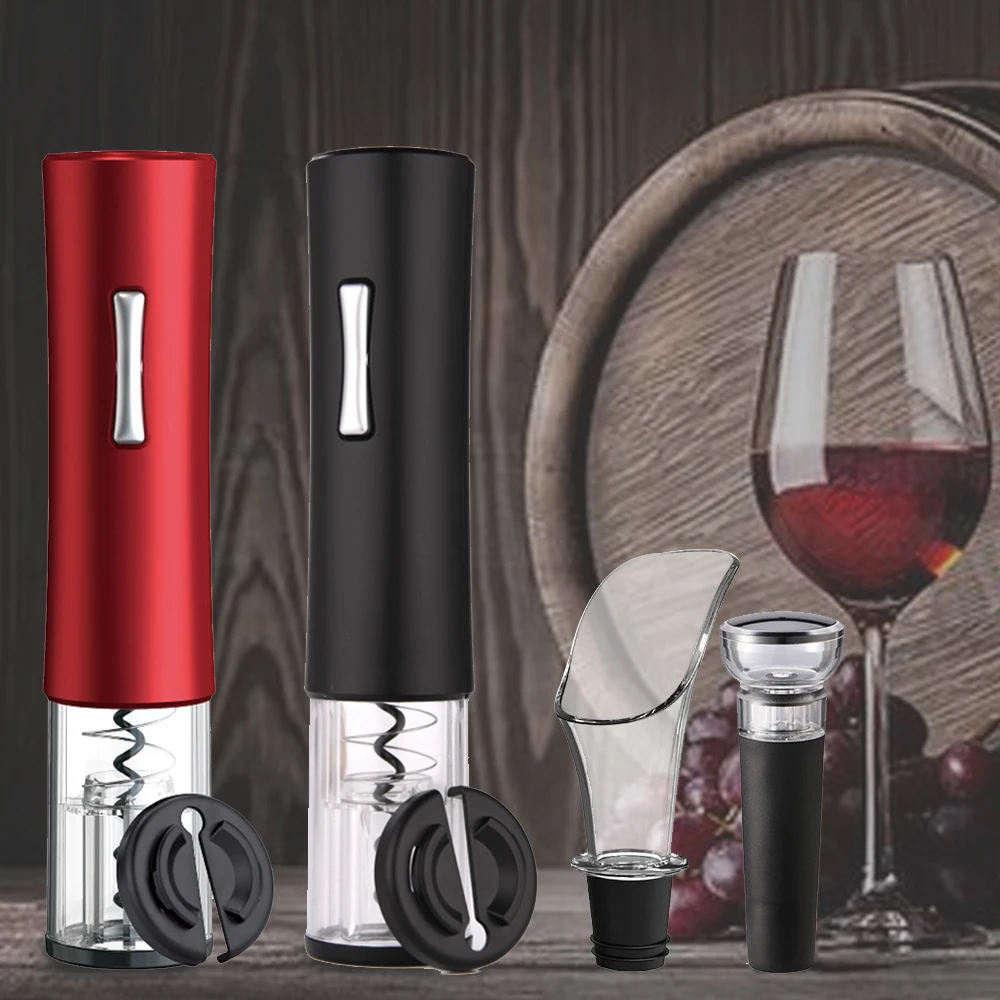 Electric Red Wine Opener for Red Wine Foil Cutter Automatic Bottle Opener with Storage Kitchen Accessories Gadgets Bottle Opener