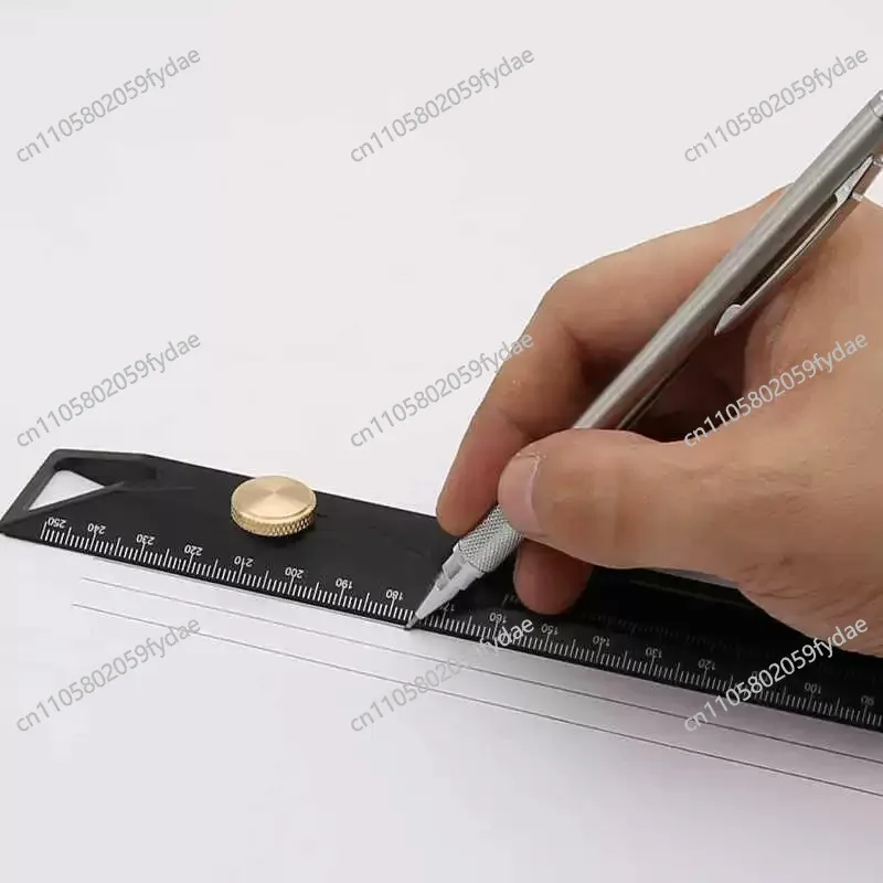 Woodworking measuring ruler Aluminum alloy scribing ruler Square Measuring  Multifunctional limit