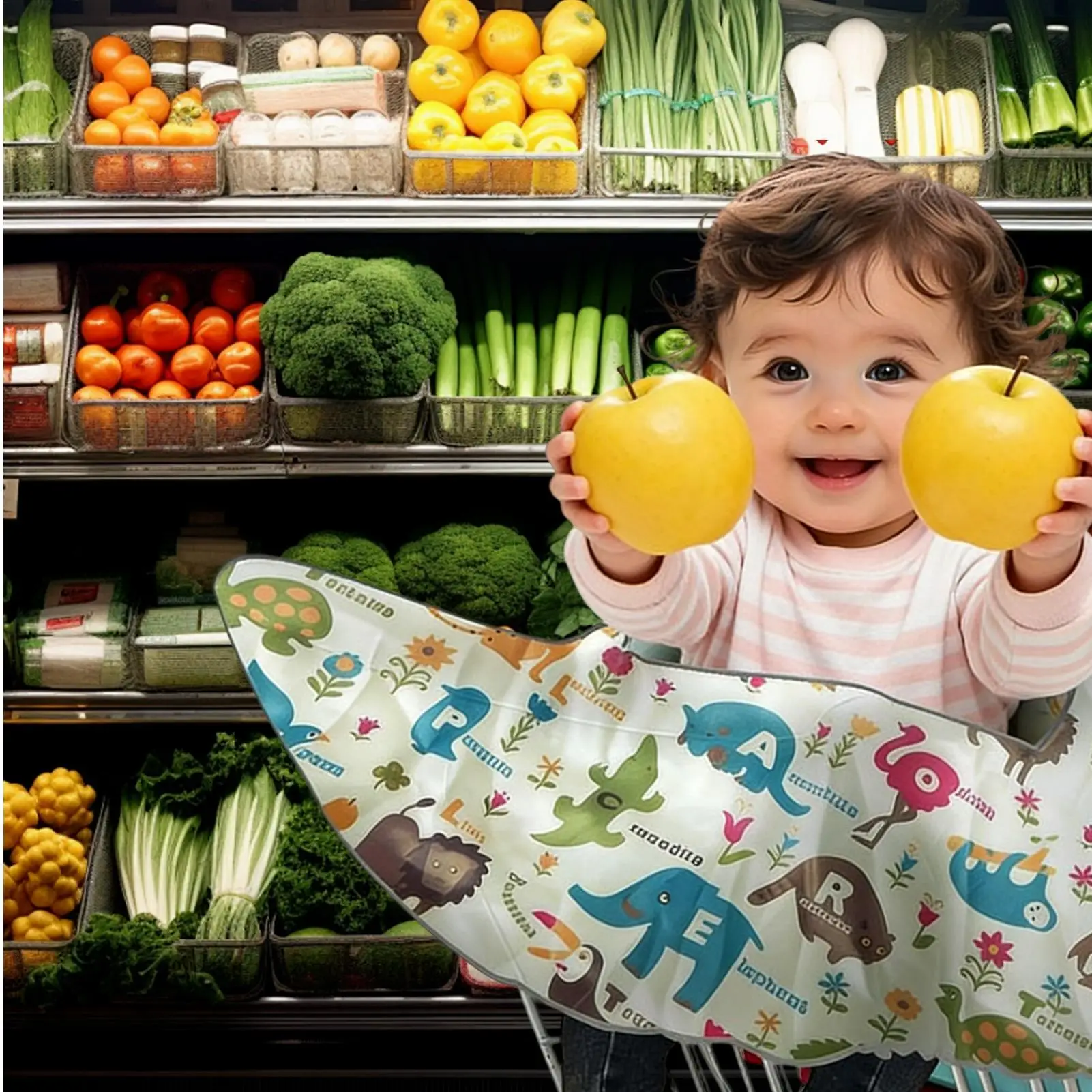 High Chair Covers For Kids Children Stroller Protector Portable Grocery Cart Cover For Shopping Restaurant Travel Home Dining