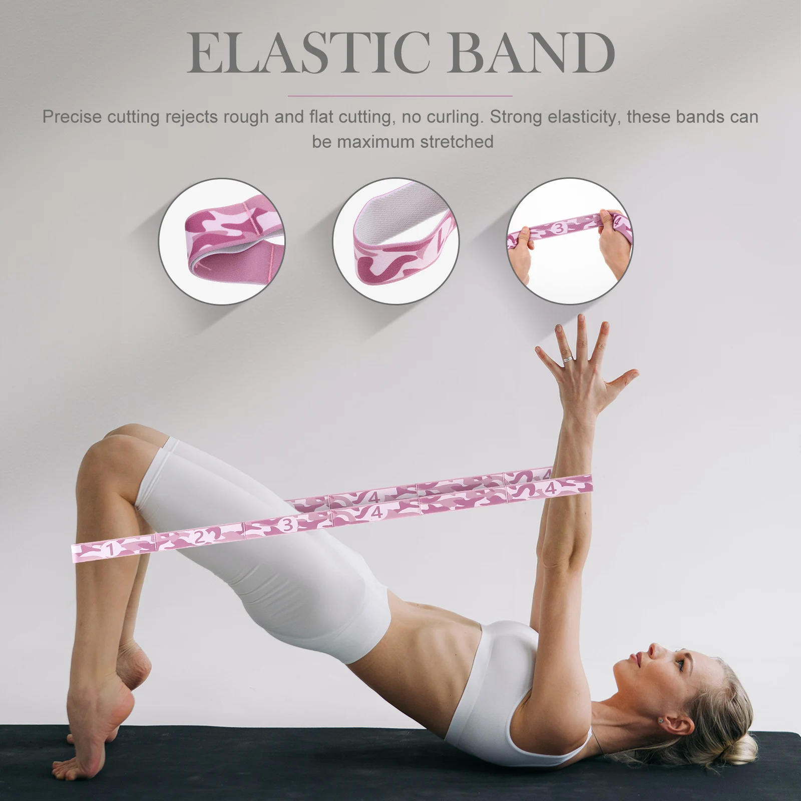 

Multipurpose Fitness Bands Lightweight Portable Resistance Strap for Full Body Workout Stretching Warm Up Exercise Anytime