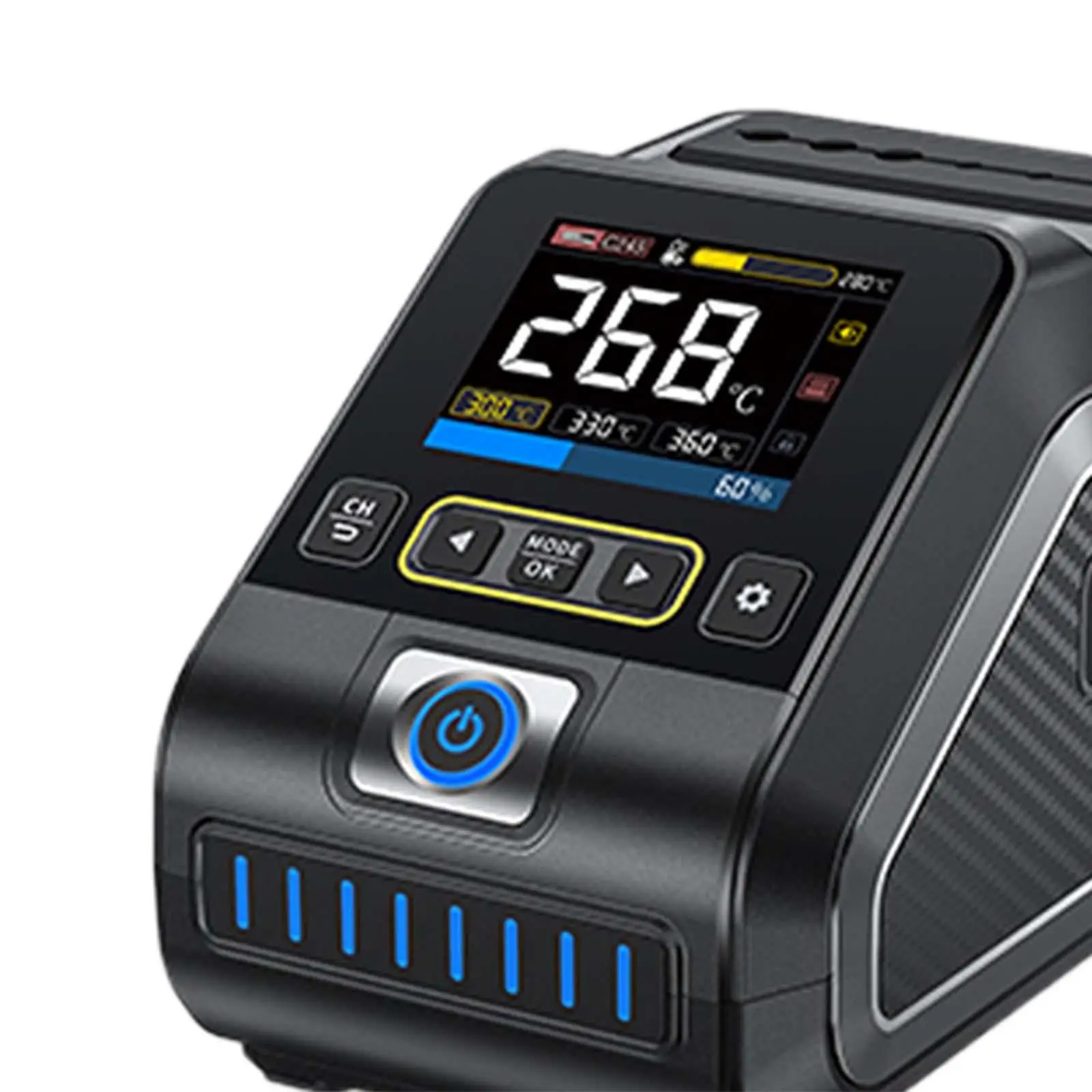 Digital Soldering Station 200W Fast Heating Short Circuit Protection Digital Solder Iron Kit for Chip Repairs PCB Manufacturing