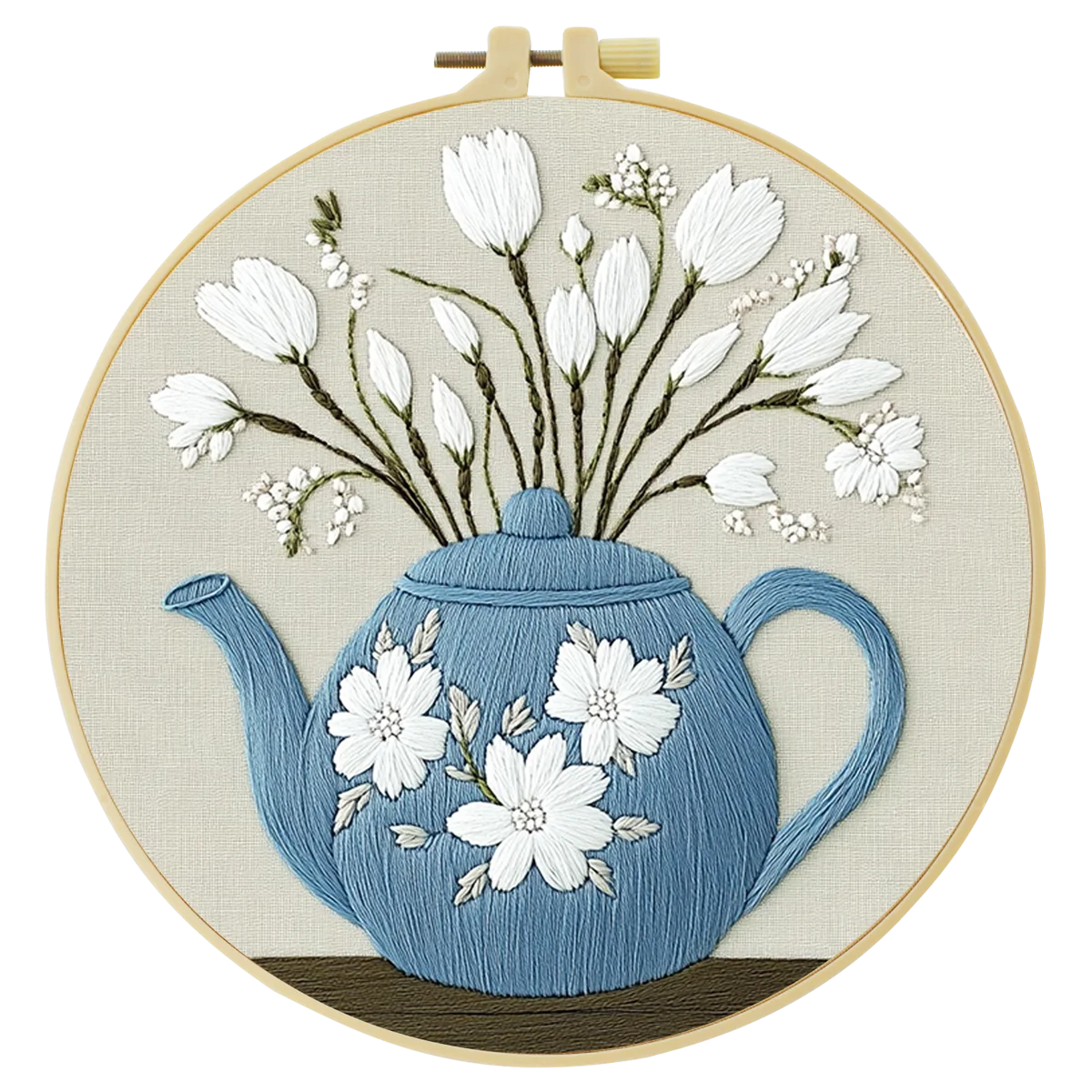 1 Stück 20X20CM/15X15CM 7,87/6,3 Zoll Vase Stickerei Starter-Kit DIY-Kit DIY-Stickerei-Set Handarbeiten Malerei Nähen Kunst – Detail 2