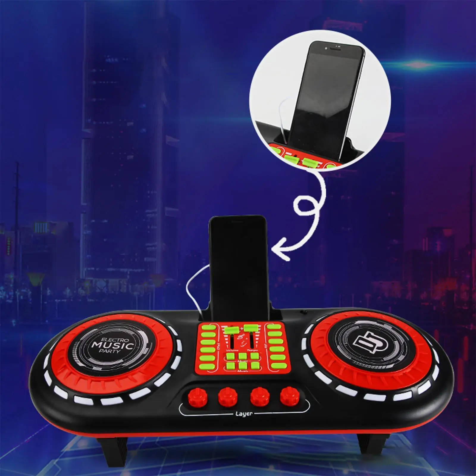 DJ Mixer for Kids Toys DJ Turntable Music Mixer Party Toy for Girls Boys