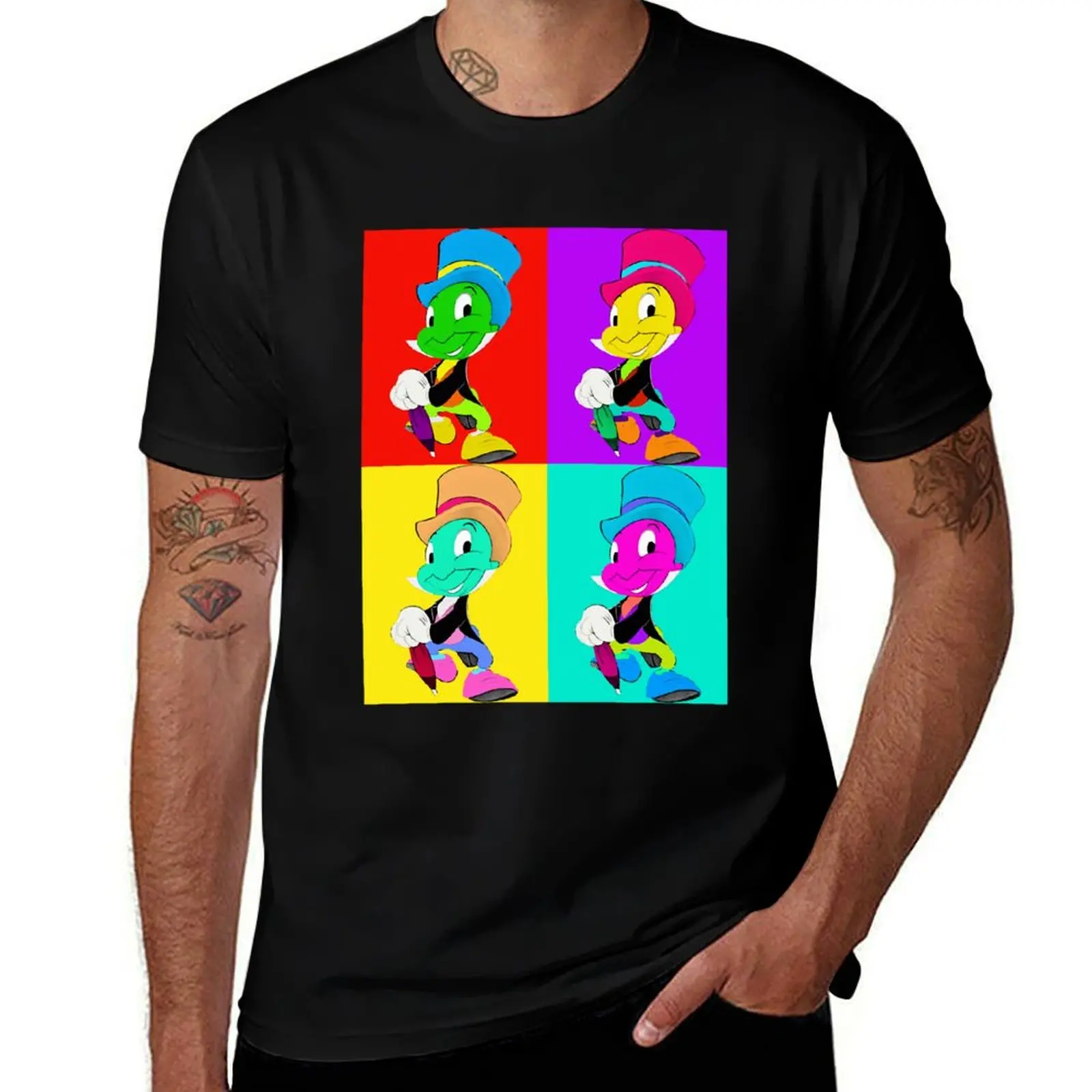 

Jiminy Cricket T-Shirt man t shirt cotton t shirt man plain t shirts for man pack white T-shirt