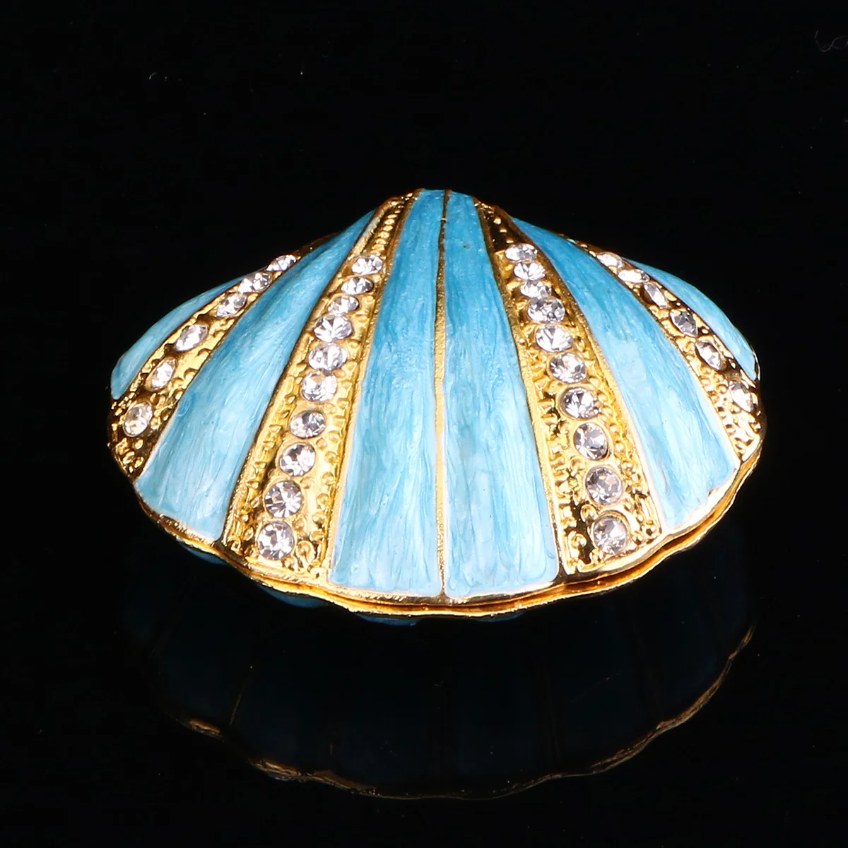 

Jewelry Box Shell Design Alloy Case For Ring Earring Necklace Storage Gift Box Women Wedding Birthday Anniversary Jewelry