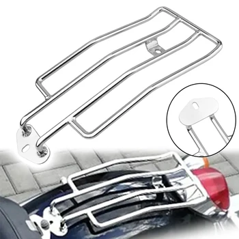 Portaequipajes para asiento individual trasero cromado negro, estante de soporte para Harley Sportster Iron XL883 XL1200 X48, Roadster personalizado