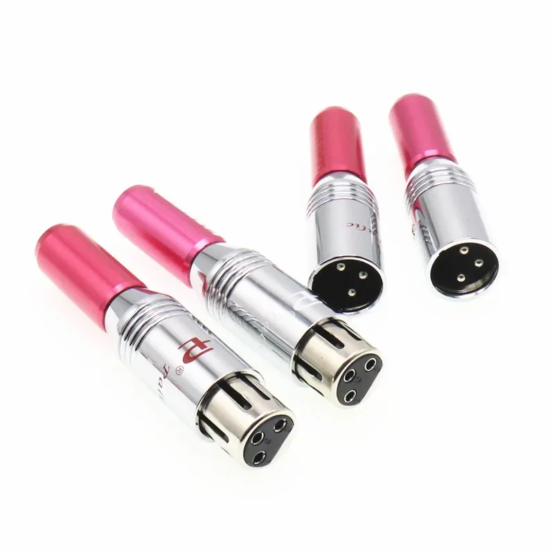HiFi placcato rodio 3 pin spina XLR maschio femmina adattatore microfono audio bilanciato cavo amplificatore connettore microfono