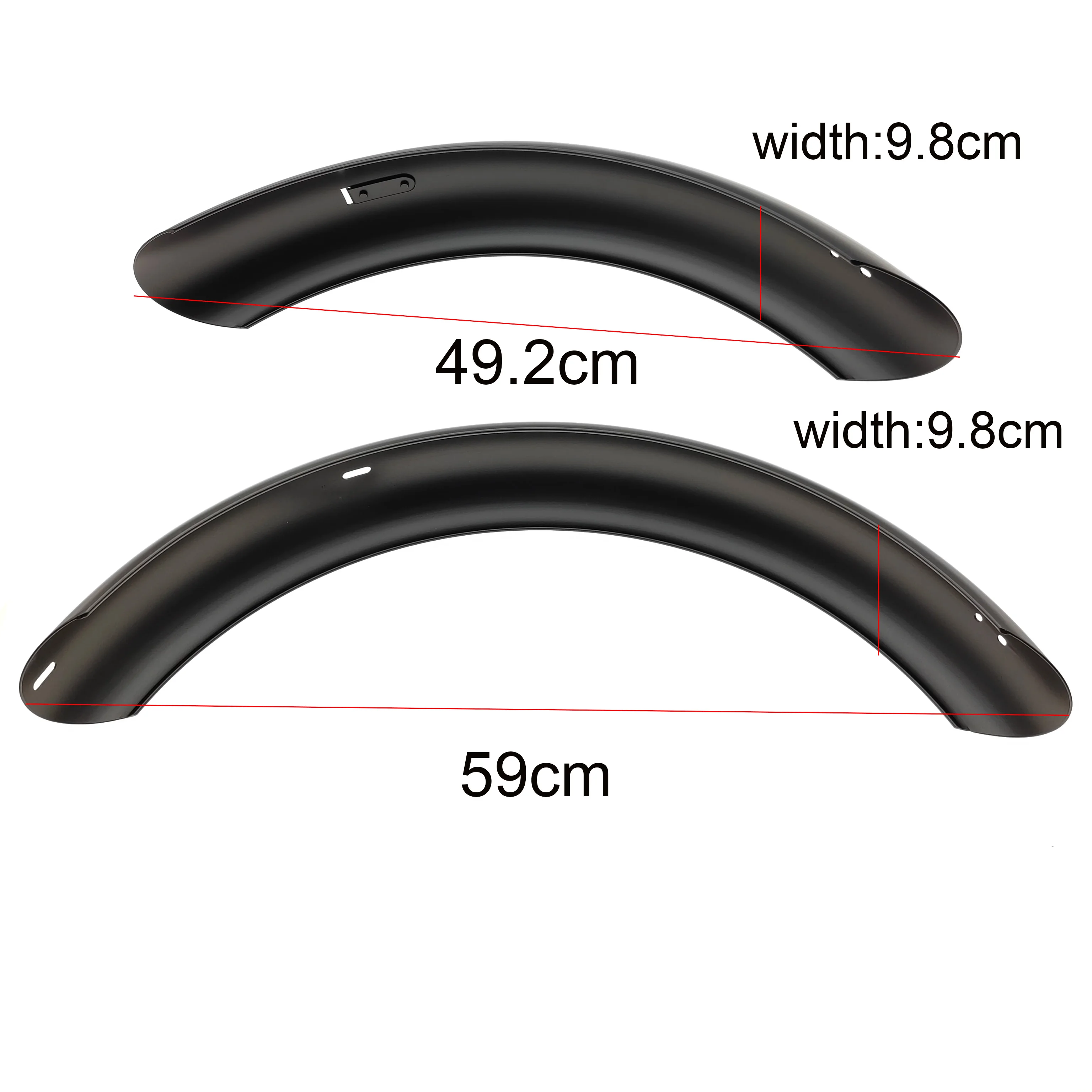 20 inch Snowmobile Bike Mudguard Electric Bicycle Fender Aluminum Alloy E-Bike Wings Strong Durable Full Coverage Cycling Parts