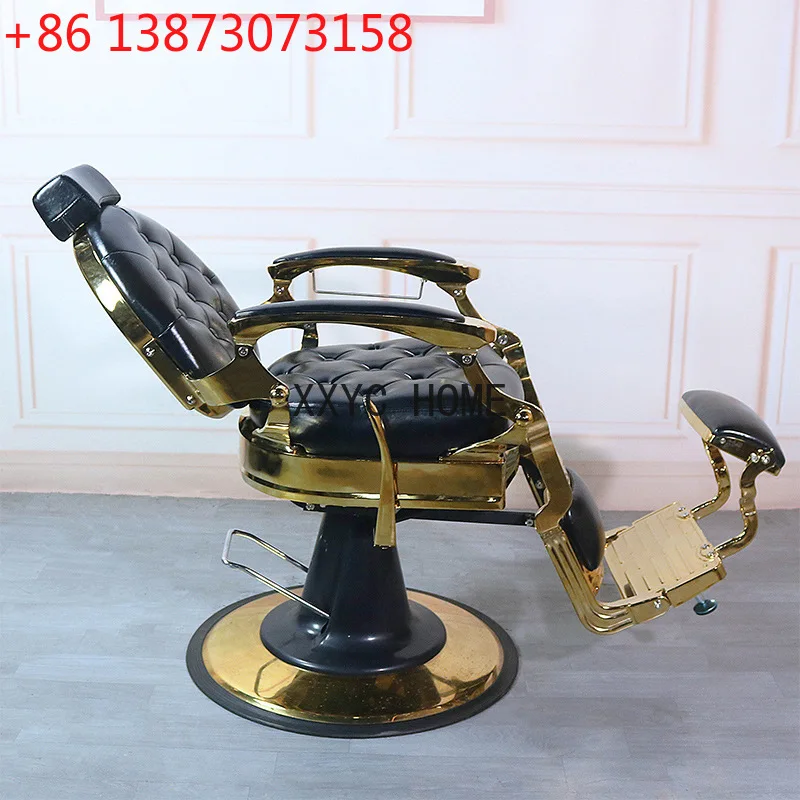 

Men's Oil Head Chair Barber Shop Lift down Scraping Chair Hair Salon Hair Cutting Chair