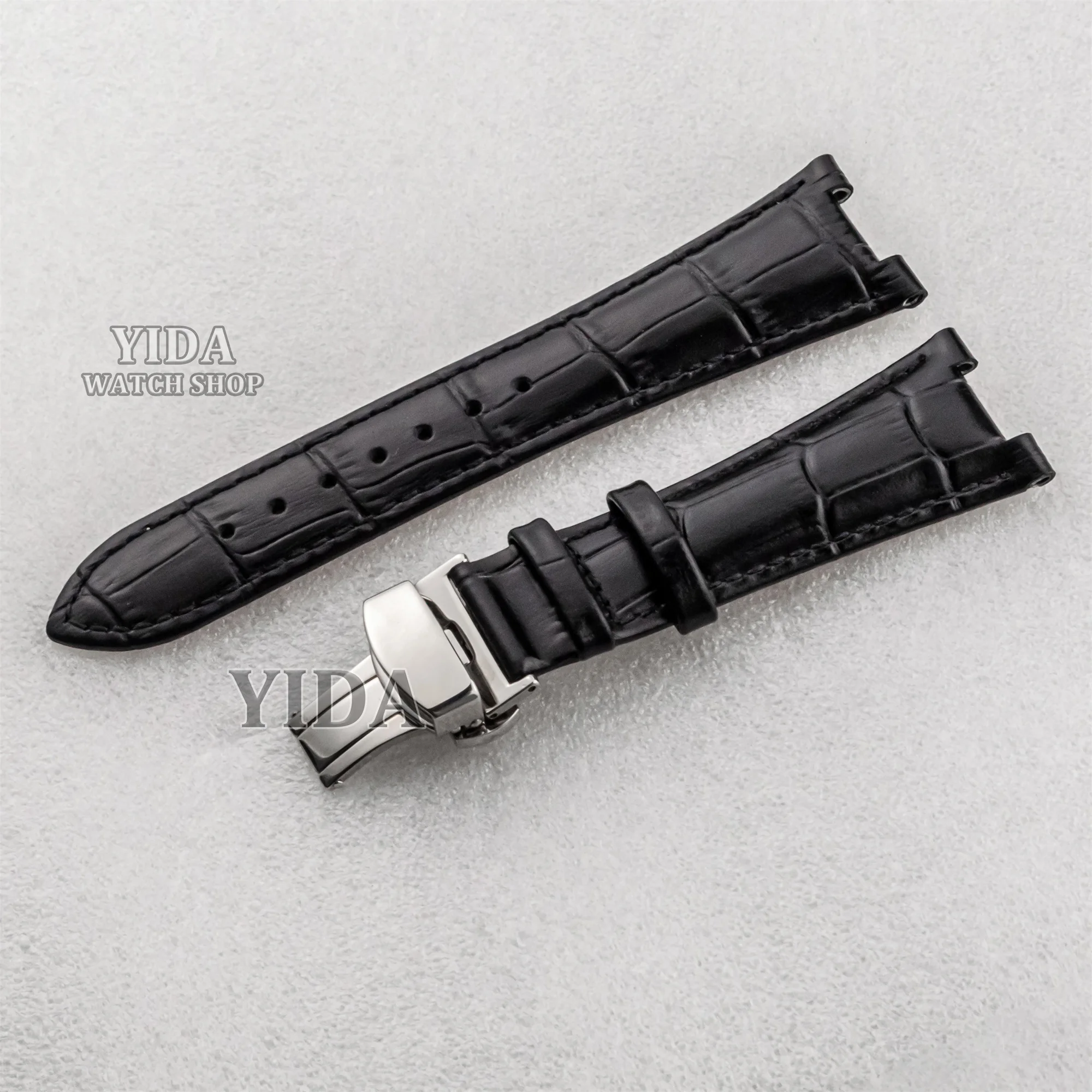 노틸러스 시계 밴드 25MM 정품 가죽 시계 스트랩 316L 스테인레스 스틸 버클 모드 손목 밴드 수리 도구 액세서리