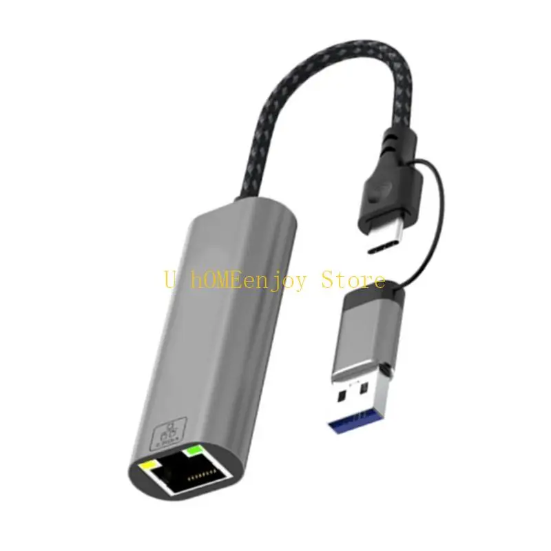 

B0KF 1000M USB Type C To RJ45 Gigabit Adapter For Desktop And Tablet Use Efficient