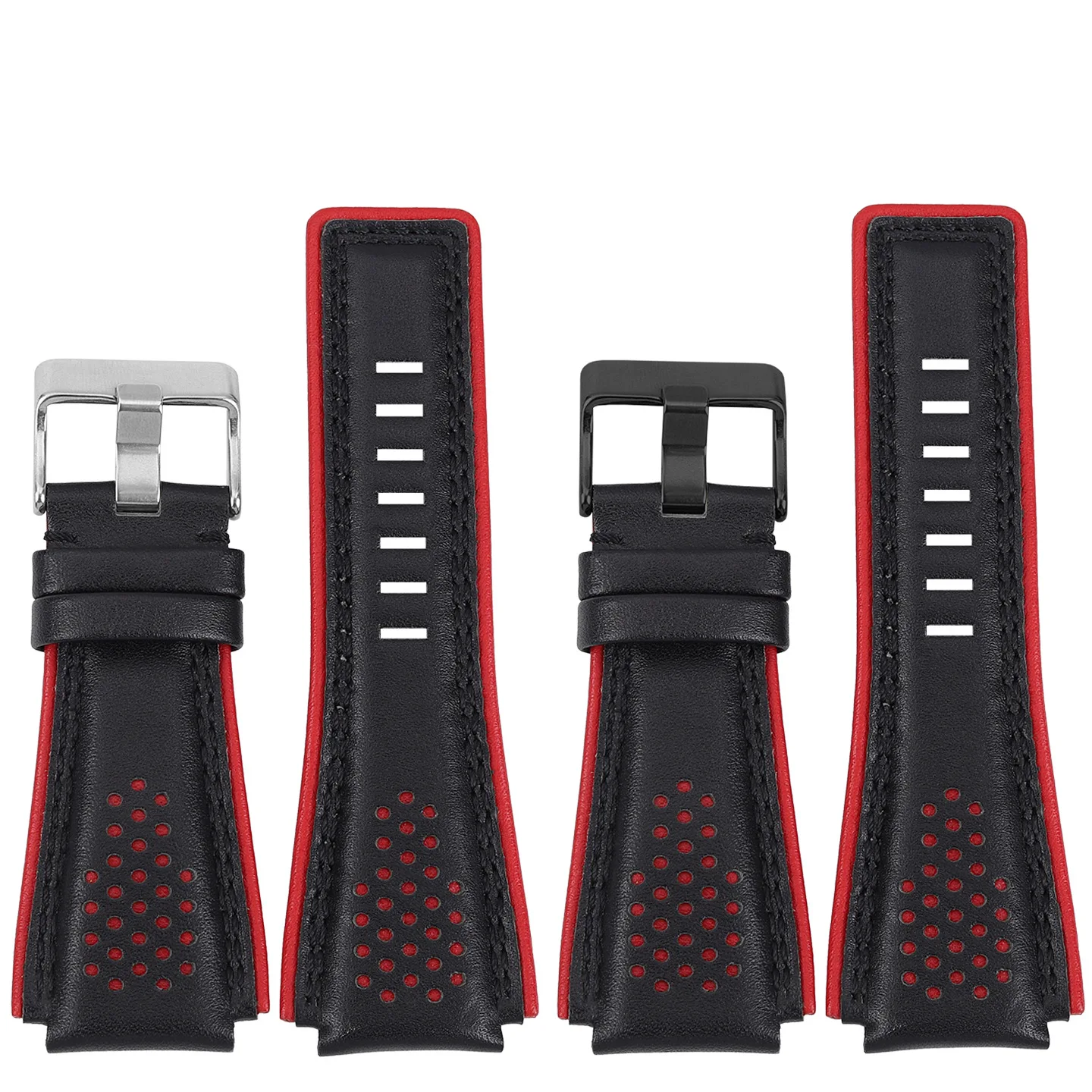 For Bell Ross B&R BR01 BR03 High quality and soft Genuine leather Watch strap BR convex 24mm cowhide Men watch Band accessories