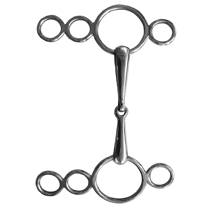 Dropship-Dutch Gag Bit 3 Ring Jointd Stainless Steel For Horse-Forced Equestrian Equipment And Accessories For Enhanced Horse