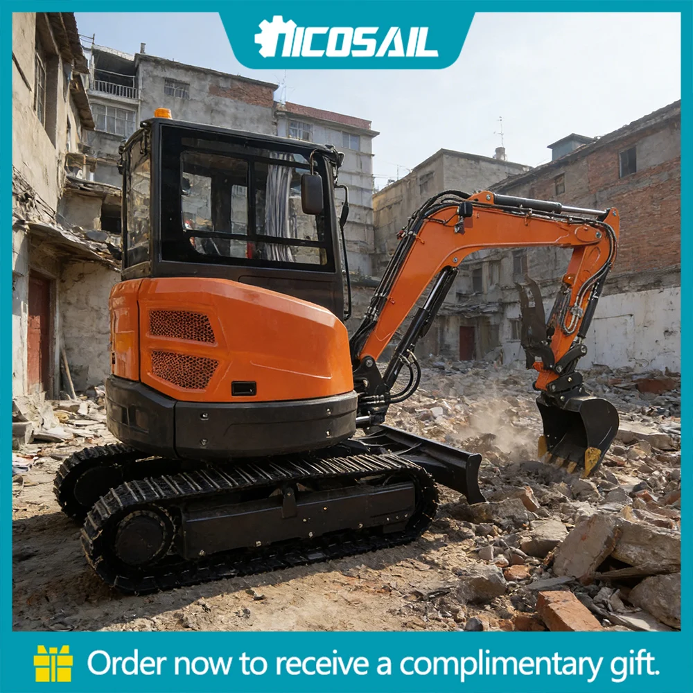 

Top 4 ton agricultural crawler excavator construction and household excavator CE Euro V certification 2-year warranty