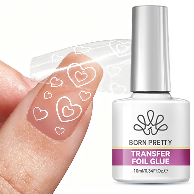BORN PRETTY 1/2 Stück Nagelfolien-Transfergel Selbstklebend für Anfänger DIY Maniküre Nagelkunst Transferaufkleber Werkzeuge