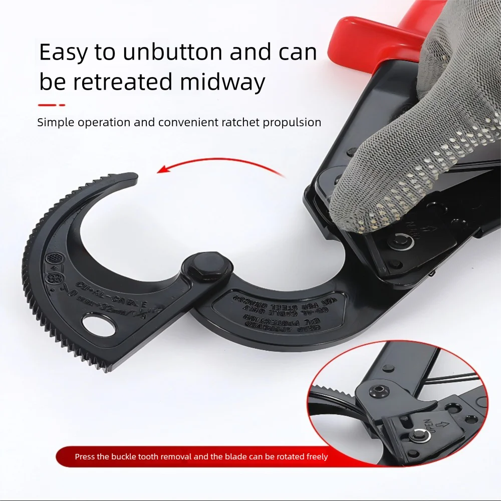 اسئلة كابل القاطع HS-520A سلك كماشة القطع مقص أداة كهربائي سلك القاطع كبير عبر القسم كابل أداة كماشة