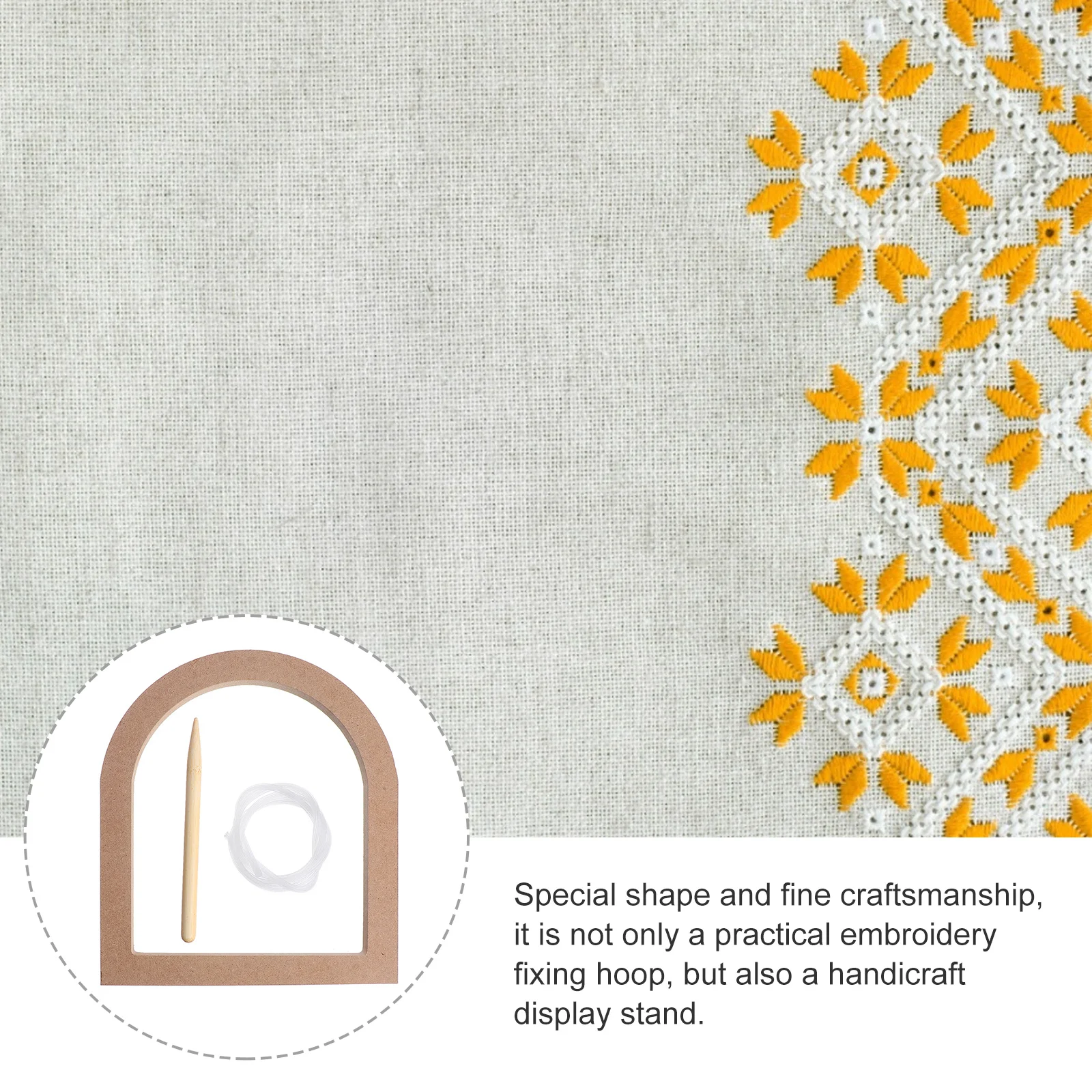 

1 set 1 Set Wooden Hoop For Cross Stitch Needlework Rack Fabric Handicraft Display Stand Diy Embroidery Ring Embroidery Supplies