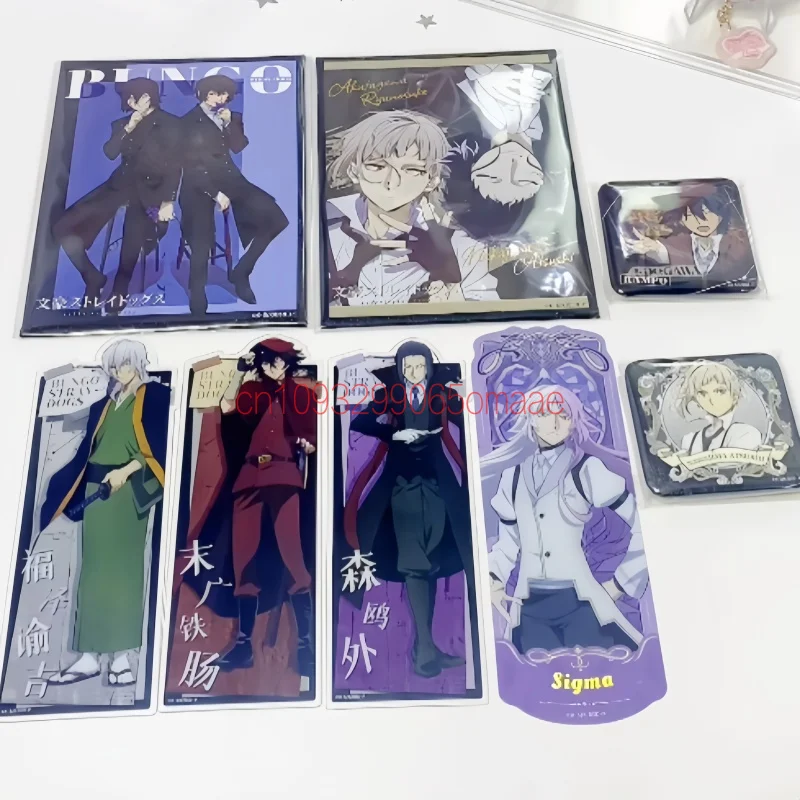 Goodsfun Original Bungo Stray Dogs Blind Box Square Badge Dango Doll Keychain Die Cut Bookmark Shikishi Display Ornament Gifts view 6