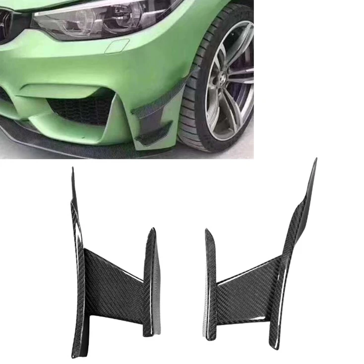 6 PCS Side bumper splitter For BMW F80 F82 M3 M4 2014-2018 MAD Style Carbon Fiber bumper splitter