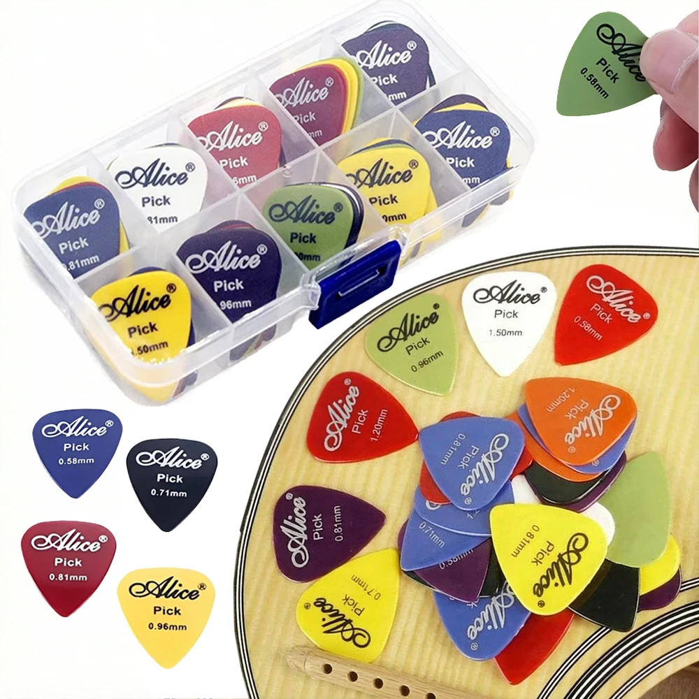 Guitar Plectrums – Smooth Polished Surface & Warm Tone, Available in Tortoise, Transparent & Mixed Color Styles (0.58-1.5mm) TMZ