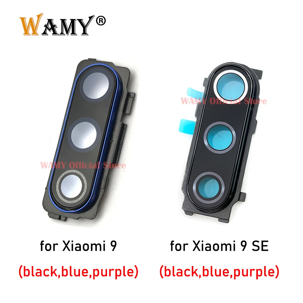 WAMY New Back Rear Camera Glass Lens Frame Cover For Xiaomi Mi 9 Se Mi9 With Adhersive