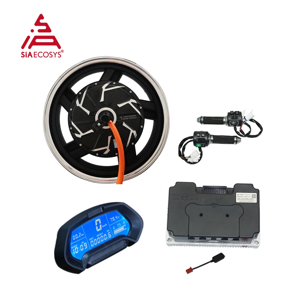 QS Motor 17*3.5inch 260 5000W V4 72V Hub Motor With ND72680 Controller Conversion Kit for Electric Motorcycle