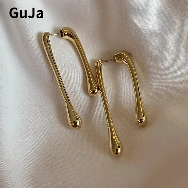 

Fashion Jewelry Vintage Temperament Metal Long Teardrop Earrings For Women Party Gifts Simply Design Ear Accessories