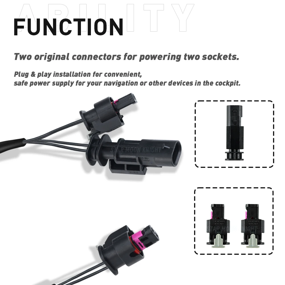R nine T Quick Connect Wiring Harness For Auxiliary Socket For BMW R 12 R12 nineT R nineT /5 / Pure /Racer/Scrambler / Urban G/S