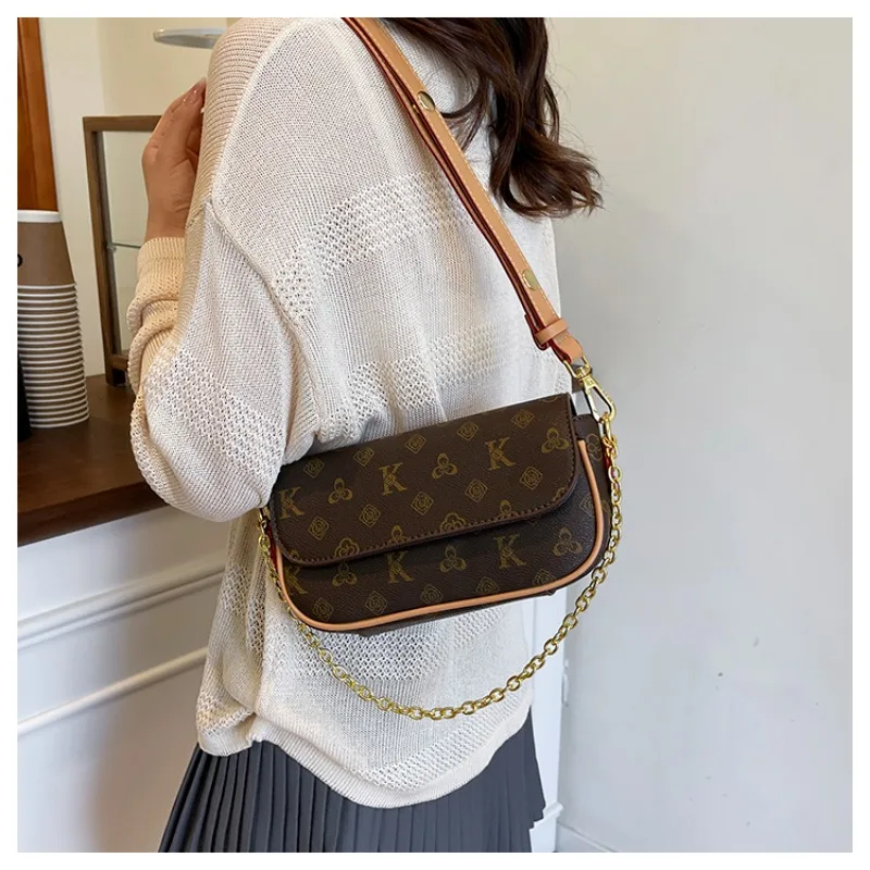 

Famous Designer Luxury Brand Elegant Leather Women's Crossbody Bag Classic Popular Shoulder Messenger Tote Handbag Ladies