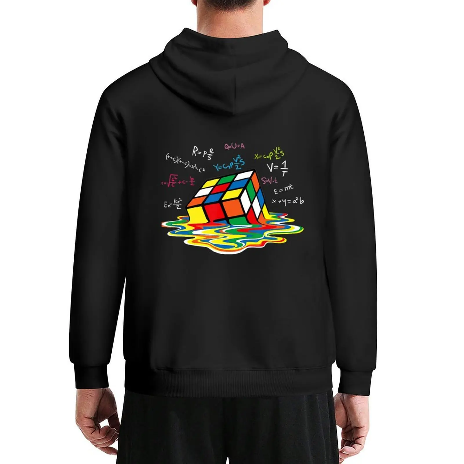 

Cute Melting Cube Funny Rubix Rubics Player Cube Melt Hoodie men's sweat-shirt anime clothing men clothing new in hoodies