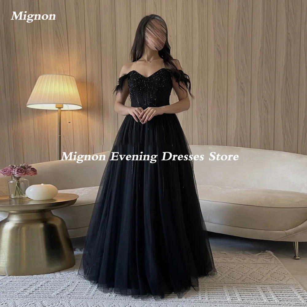 

Mignon Tulle A-line Sweetheart Sequins Prom Gown Populer Ruffle Floor-length Formal Elegant Evening Party Dress for Women 2023