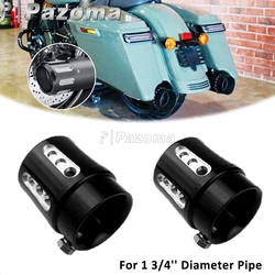 Motorccyle Aluminum Exhaust Tip 1.75&2.5inch Straight Cut Silence Muffler End Pipe For Harley Touring Cafe Racer Chopper Bobber