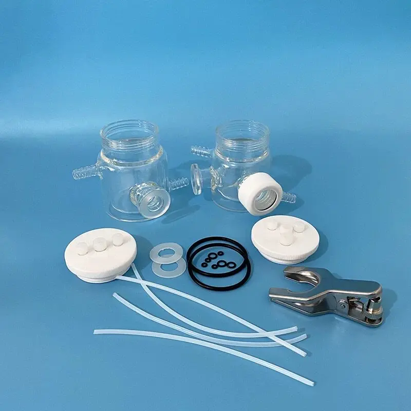 H-type temperature controlled photoelectrochemical pool water bath sealed with sandwich film single-sided quartz light window