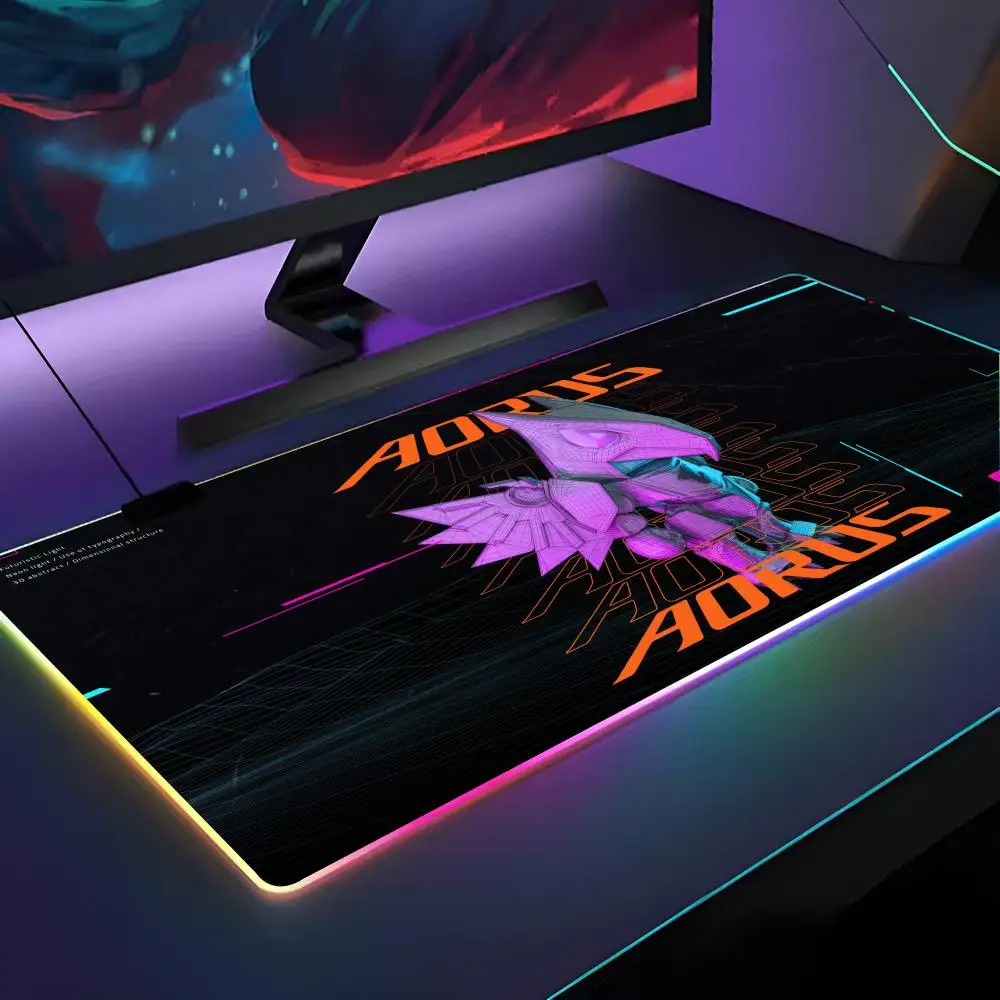 GIGABYTE AORUS Mouse Pad RGB Backlit Mouse Pad Laptop Mouse Pad Laptop Gamer Computer Desk Gaming Accessories